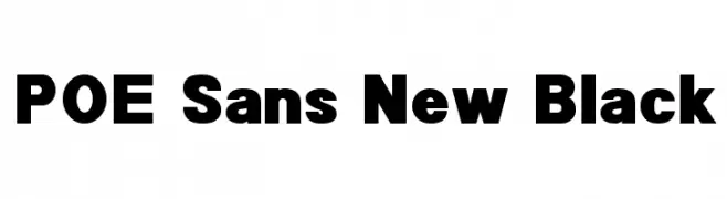 POE Sans New Black  Fuentes Gratis Descargar