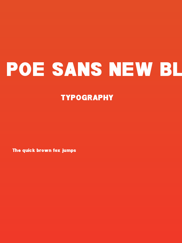POE Sans New Black Poster