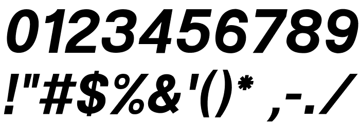 POE Sans New Bold Italic Font OTHER CHARS