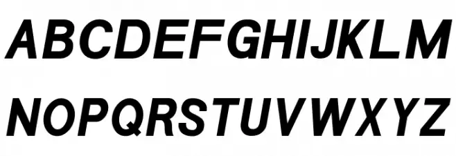 POE Sans New Bold Italic Schriftart Groß