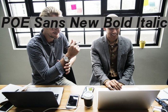 POE Sans New Bold Italic Font examples