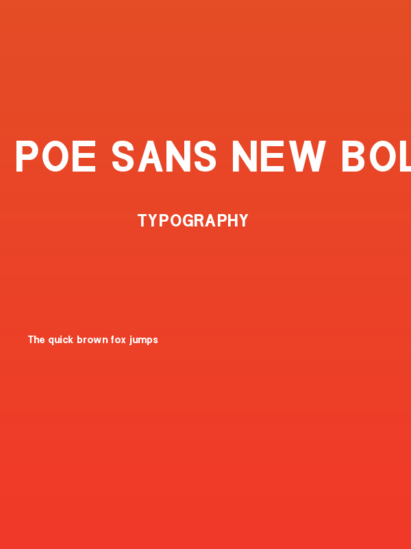 POE Sans New Bold Poster
