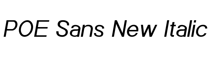 POE Sans New Italic Font