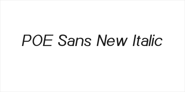 POE Sans New Italic Logo