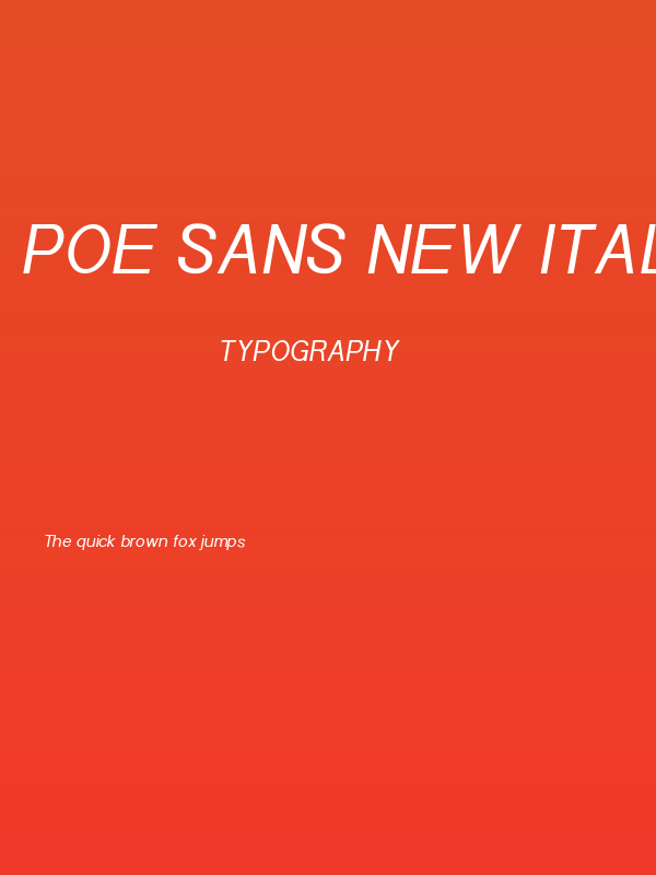 POE Sans New Italic Poster