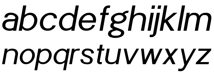 POE Sans New Italic Font LOWERCASE