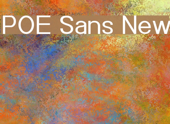 POE Sans New Font examples