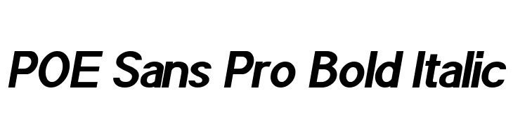 POE Sans Pro Bold Italic Font