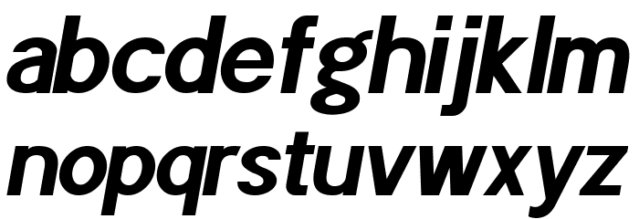 POE Sans Pro Bold Italic Font LOWERCASE