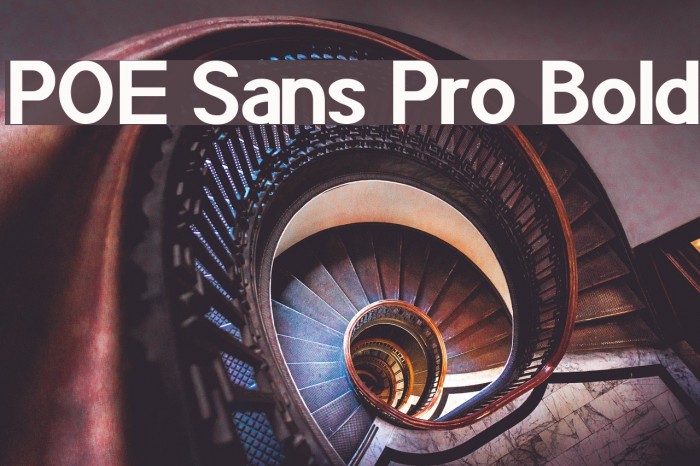 POE Sans Pro Bold Font examples
