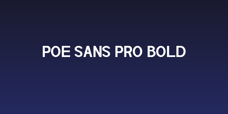POE Sans Pro Bold Social Header