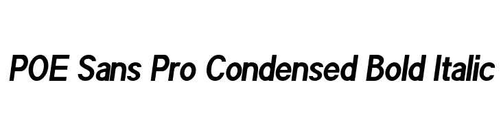 POE Sans Pro Condensed Bold Italic  baixar fontes gratis