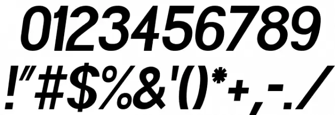 POE Sans Pro Condensed Bold Italic Font OTHER CHARS