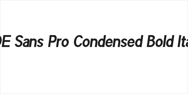 POE Sans Pro Condensed Bold Italic Logo