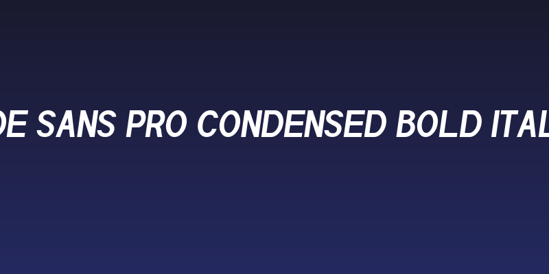 POE Sans Pro Condensed Bold Italic Social Header