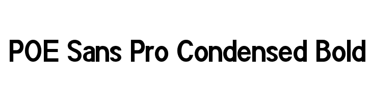 POE Sans Pro Condensed Bold Font