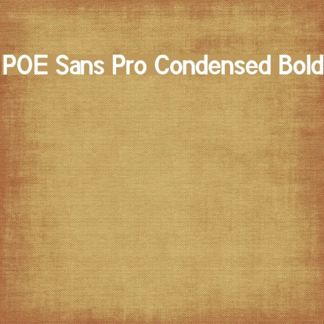 POE Sans Pro Condensed Bold Example 2