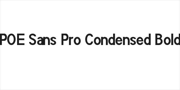 POE Sans Pro Condensed Bold Logo