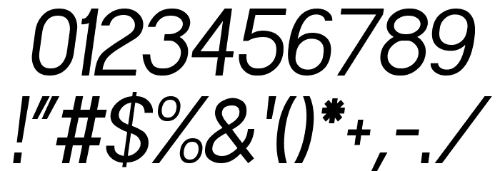 POE Sans Pro Condensed Italic Font OTHER CHARS