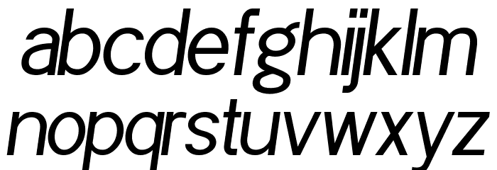 POE Sans Pro Condensed Italic Font LOWERCASE