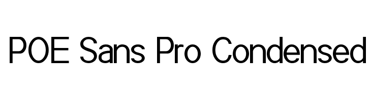 POE Sans Pro Condensed  font caratteri gratis