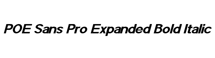 POE Sans Pro Expanded Bold Italic  नि: शुल्क फ़ॉन्ट्स डाउनलोड