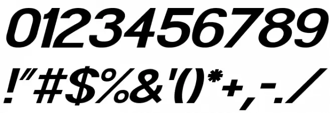 POE Sans Pro Expanded Bold Italic Font OTHER CHARS