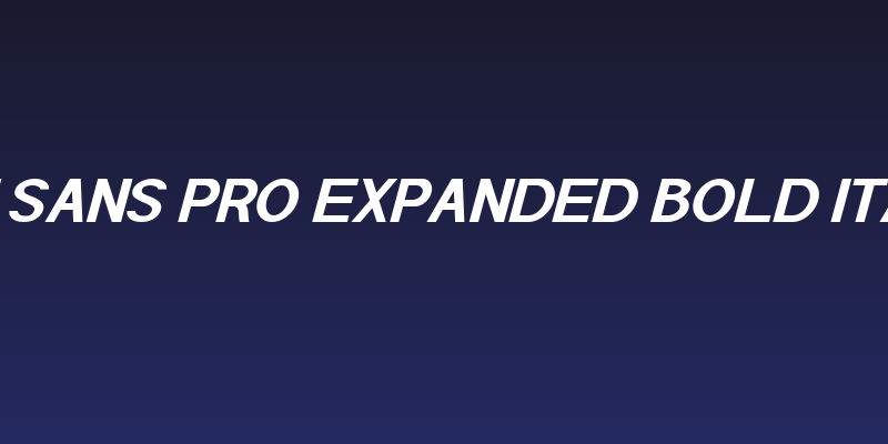 POE Sans Pro Expanded Bold Italic Social Header