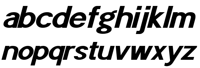 POE Sans Pro Expanded Bold Italic Font LOWERCASE