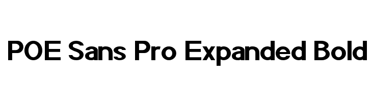 POE Sans Pro Expanded Bold Font