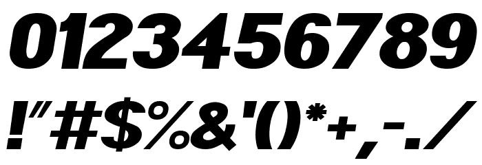 POE Sans Pro Expanded Heavy Italic Font OTHER CHARS