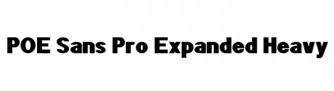 POE Sans Pro Expanded Heavy  Frei Schriftart Herunterladen