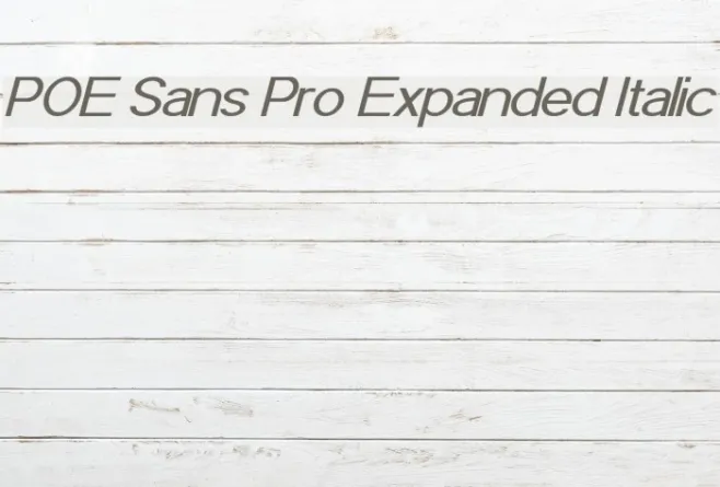 POE Sans Pro Expanded Italic Example 1