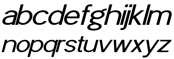 POE Sans Pro Expanded Italic Font LOWERCASE