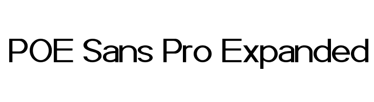 POE Sans Pro Expanded  フリーフォントのダウンロード