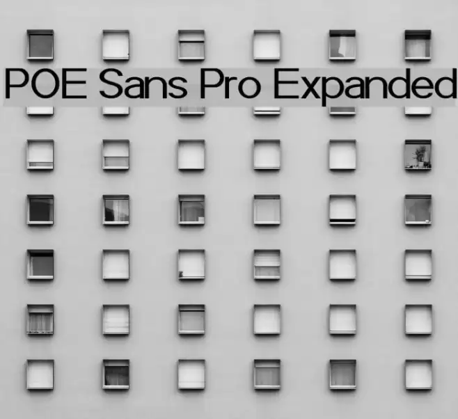 POE Sans Pro Expanded Font examples