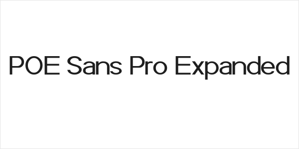 POE Sans Pro Expanded Logo