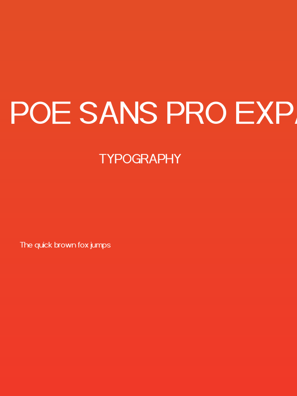 POE Sans Pro Expanded Poster