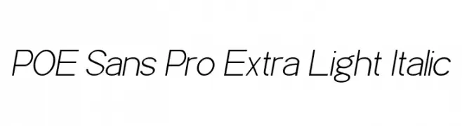 POE Sans Pro Extra Light Italic 