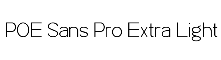 POE Sans Pro Extra Light Font