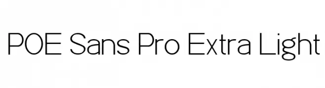 POE Sans Pro Extra Light  नि: शुल्क फ़ॉन्ट्स डाउनलोड