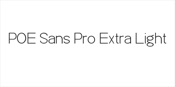 POE Sans Pro Extra Light Logo