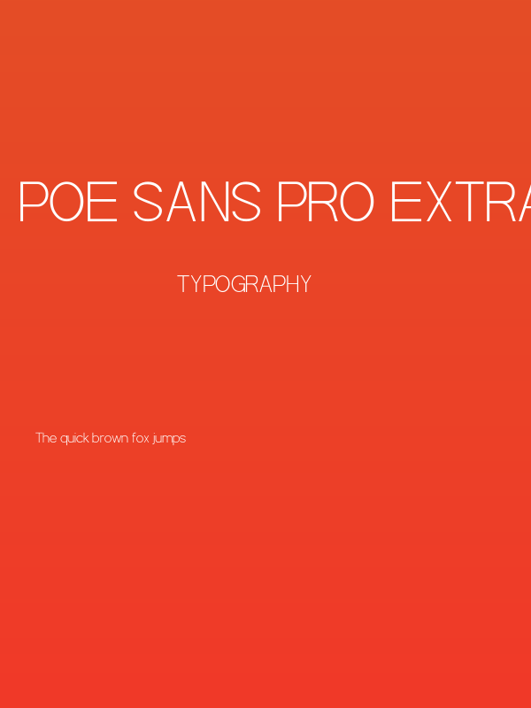 POE Sans Pro Extra Light Poster