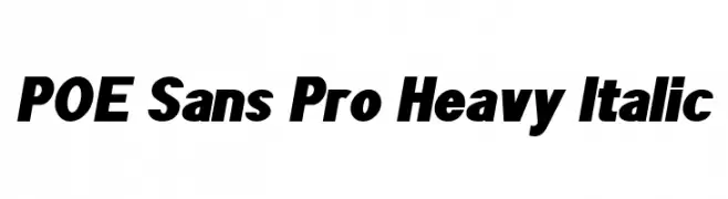 POE Sans Pro Heavy Italic  Frei Schriftart Herunterladen