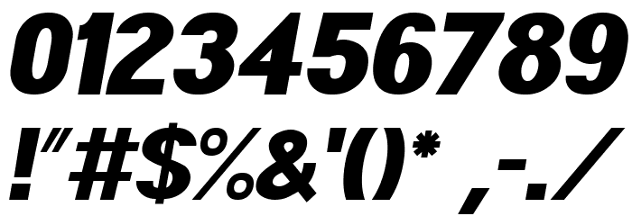 POE Sans Pro Heavy Italic Font OTHER CHARS