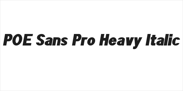 POE Sans Pro Heavy Italic Logo