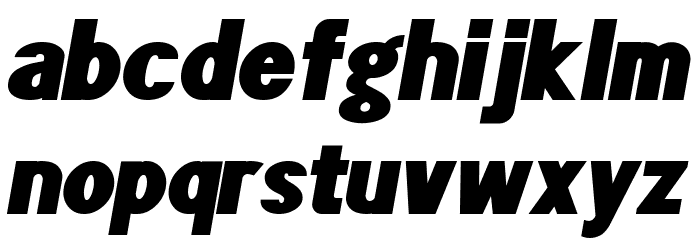POE Sans Pro Heavy Italic Font LOWERCASE