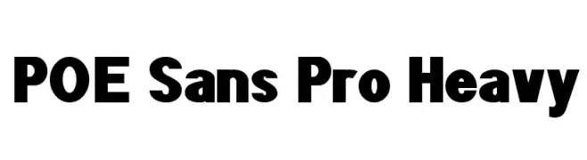 POE Sans Pro Heavy  フリーフォントのダウンロード