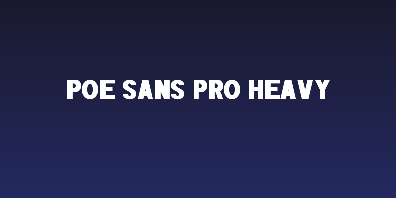POE Sans Pro Heavy Social Header