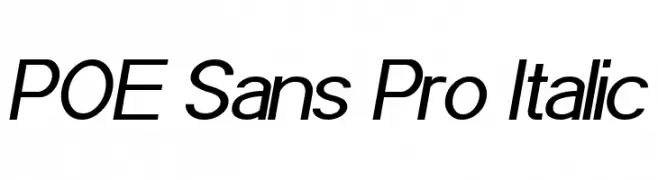 POE Sans Pro Italic  les polices de caractères gratuit tlcharger
